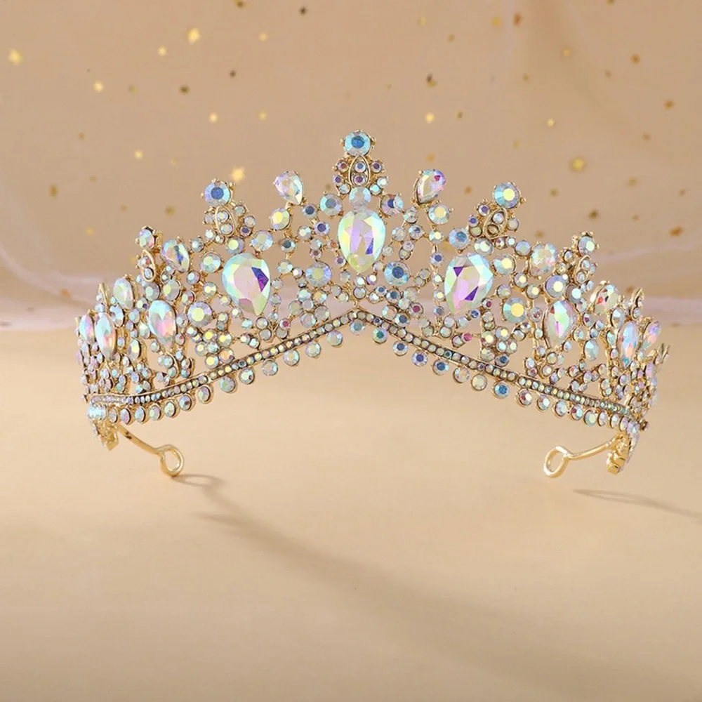Elegant Gold Crystal Tiara